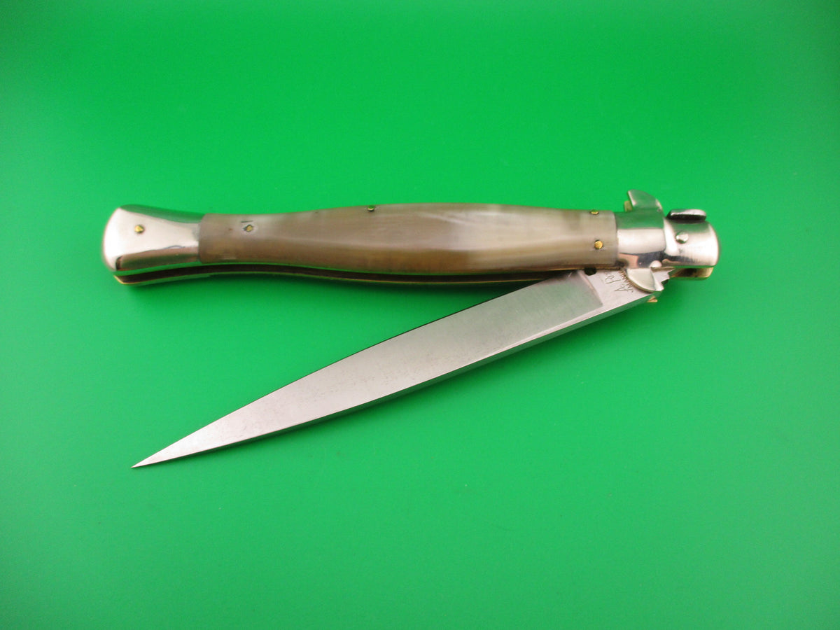 DM A.Rosa MANIAGO ITALY 33cm Italian Picklock Wasp Body Honey horn automatic knife