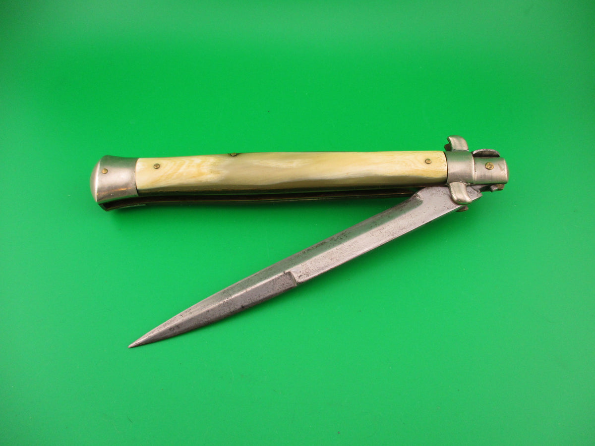 LATAMA ITALY 33cm Italian Picklock 1950s Bayonet Honey & Cream automatic knife 5mm