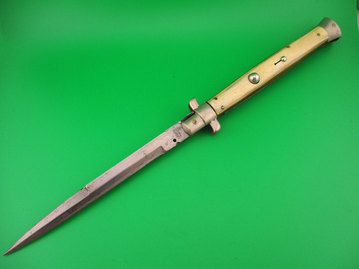 LATAMA ITALY 33cm Italian Picklock 1950s Bayonet Honey & Cream automatic knife 5mm