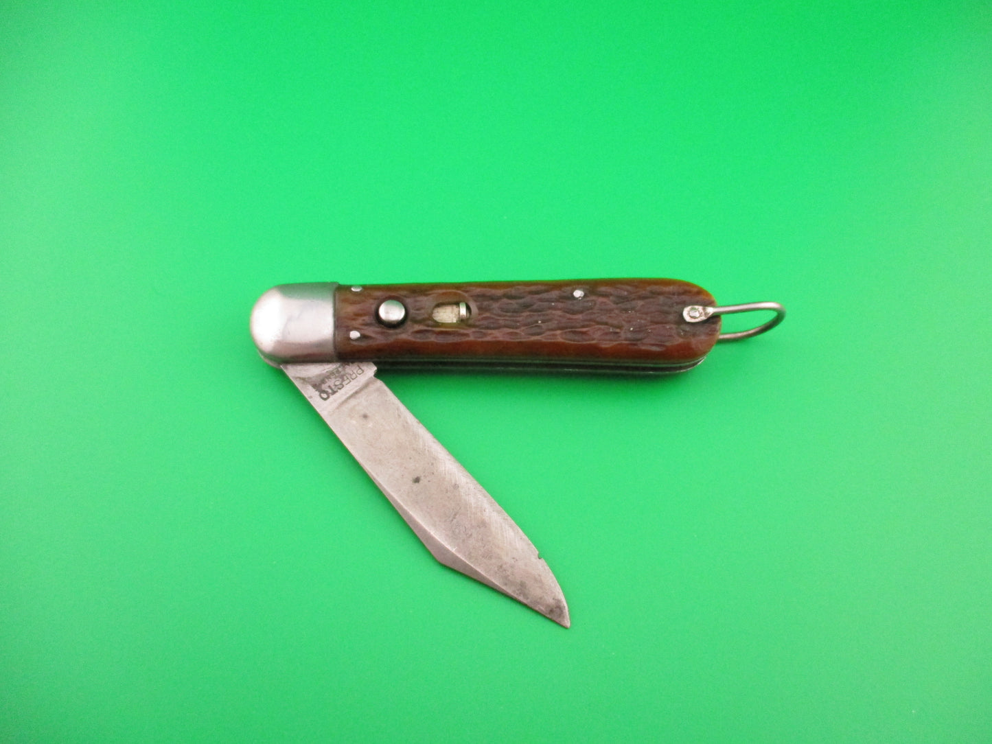 PRESTO M2 Bone WWII 1940s Geo Schrade vintage Paratrooper automatic knife