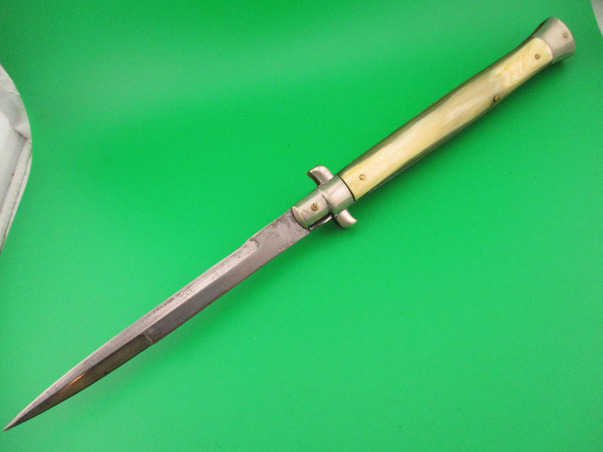 LATAMA ITALY 33cm Italian Picklock 1950s Bayonet Honey & Cream automatic knife 5mm