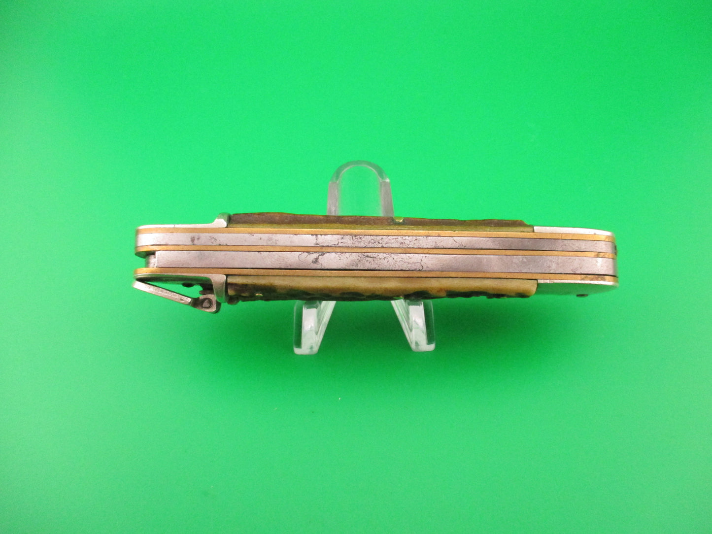 Bonsa SOLINGEN GERMANY 11cm German Stag Lever SPRINGER 2 Blade automatic knife