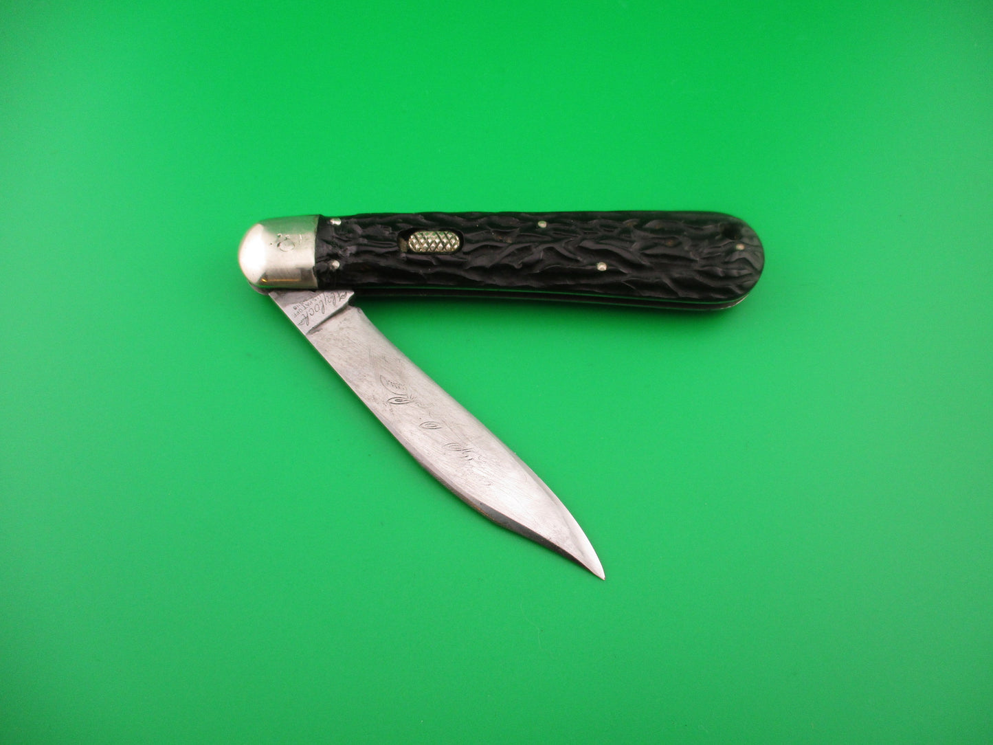 Flylock Hunter 11000 Black Wormgroove switchblade knife w/ ETCH