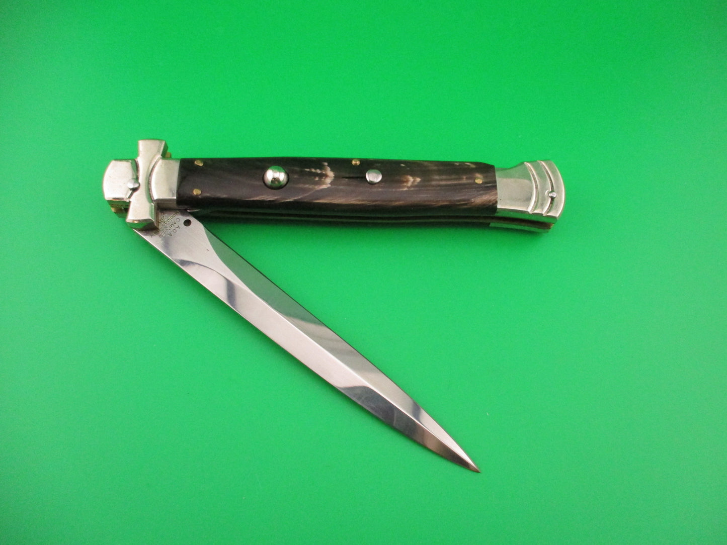AGA CAMPOLIN 28cm Italian Maltese Dagger crossguard automatic knife 2011