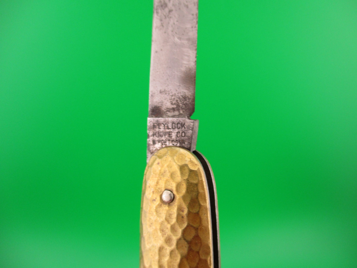 RARE Flylock Double Gold Hammered Antique automatic knife