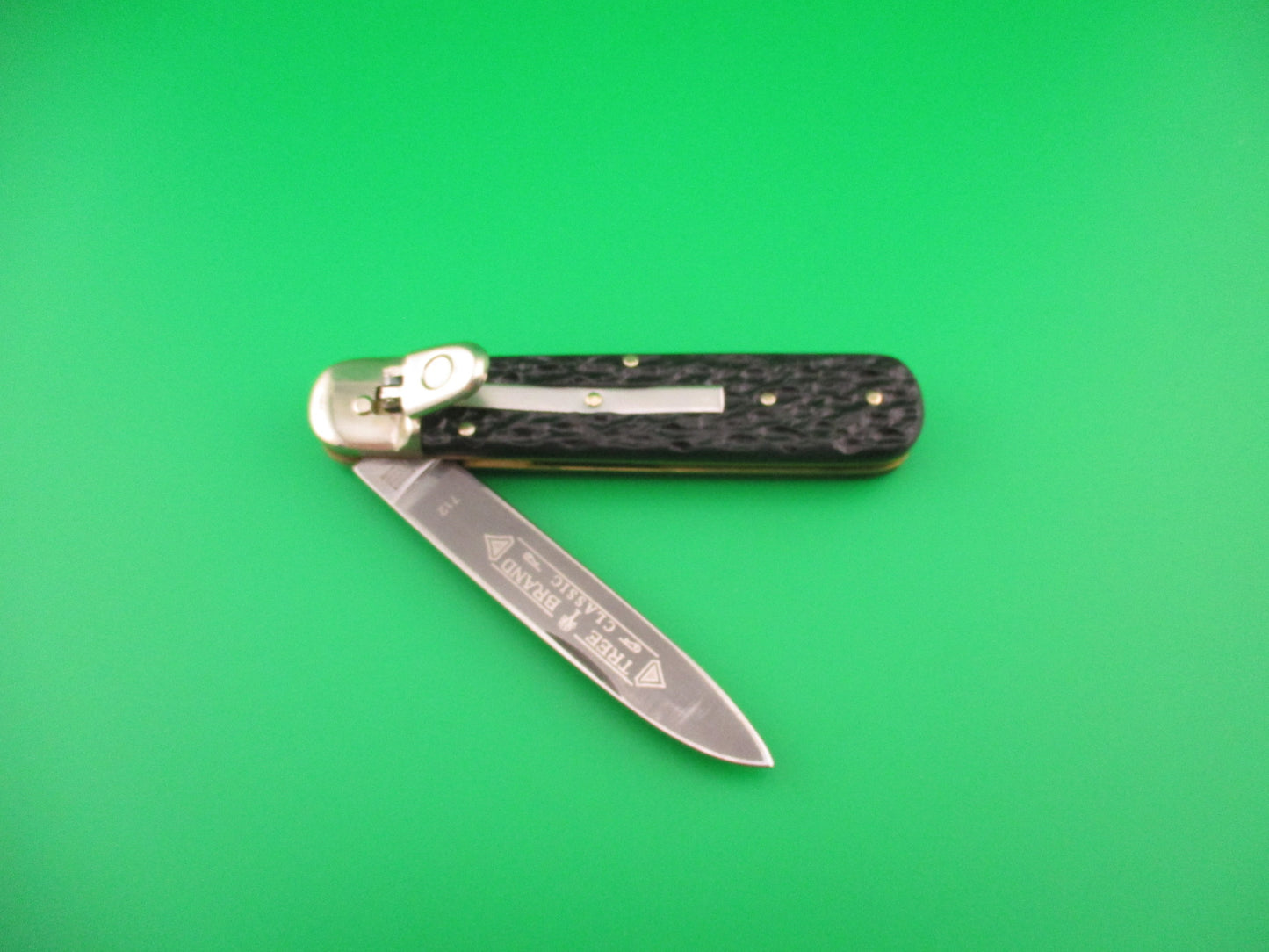 BOKER TREE BRAND CLASSIC 712 11cm German Lever automatic knife Black stag