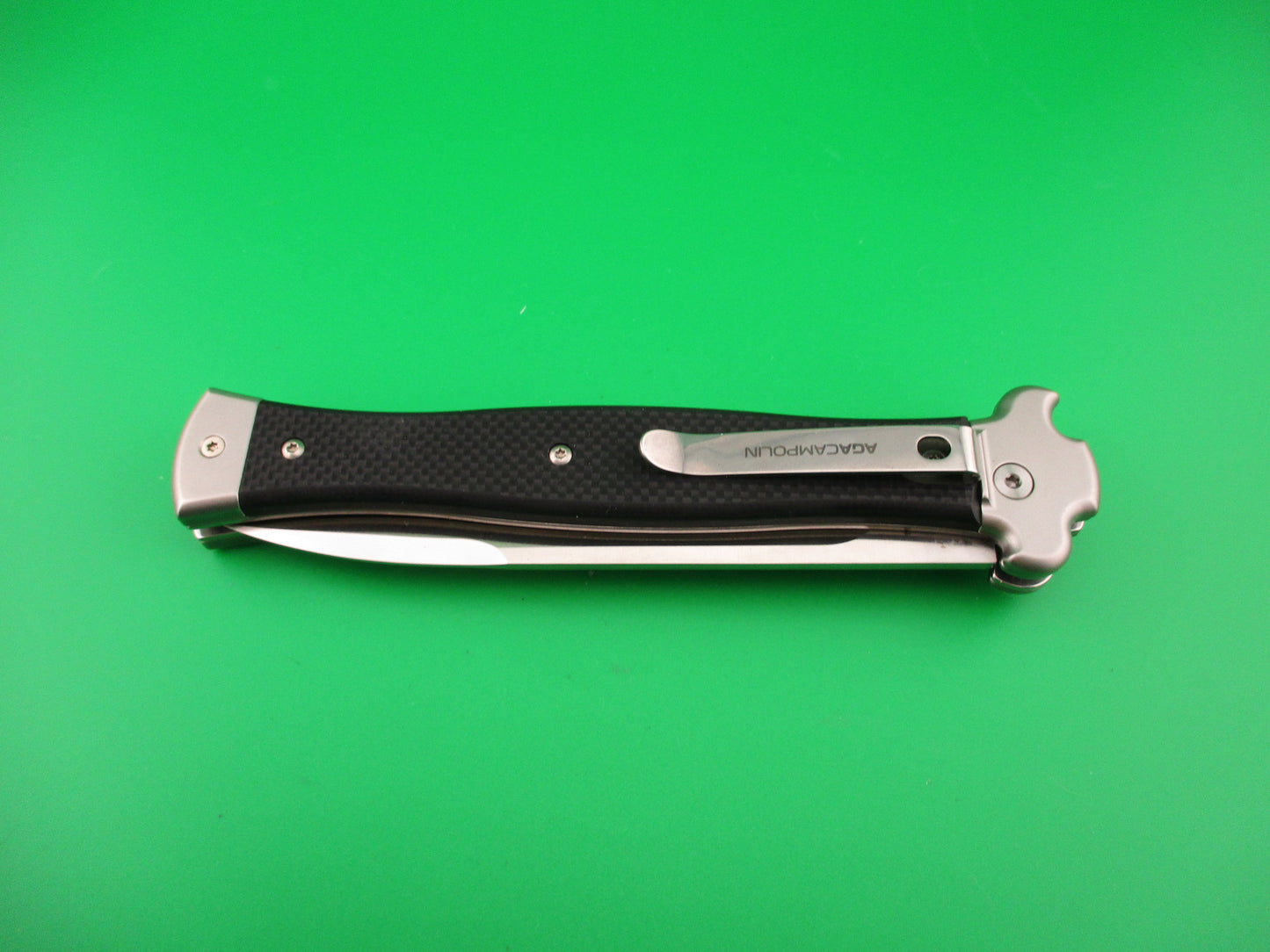 AGA CAMPOLIN ZERO 26cm Italian Inverted Lever Black automatic knife NIB