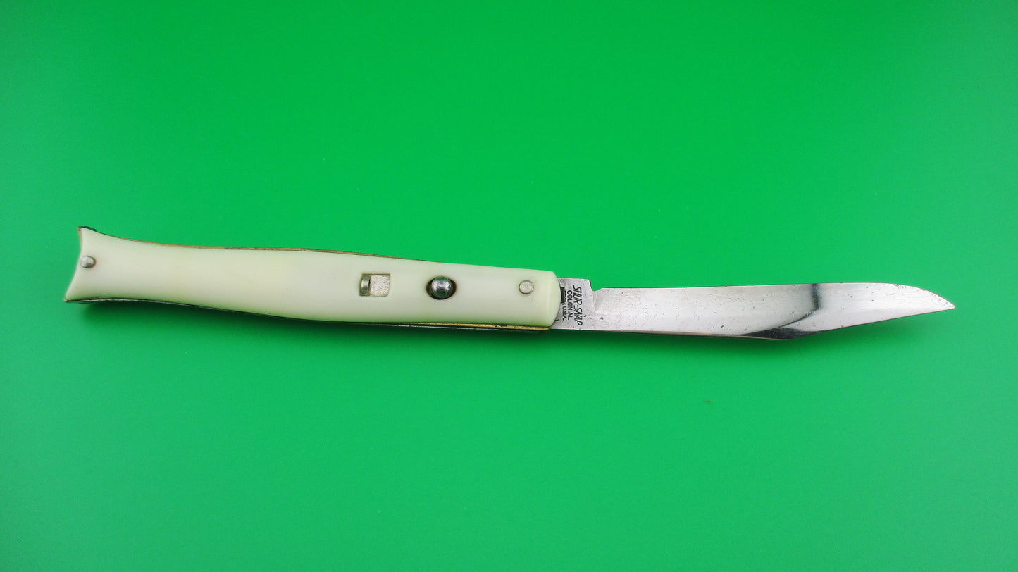 COLONIAL SHUR SNAP Fishtail White Early 2nd Gen switchblade knife