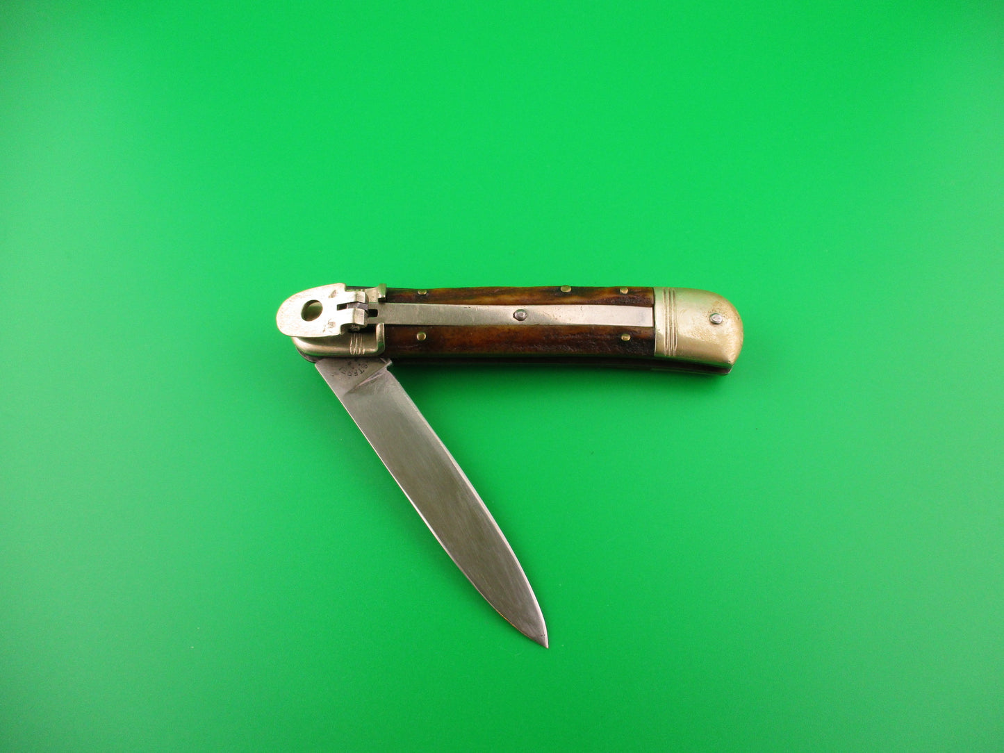 ROSTFREI KISSING CRANE 10cm German Stag Lever vintage automatic knife