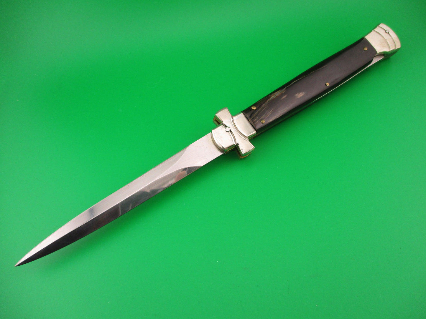 AGA CAMPOLIN 28cm Italian Maltese Dagger crossguard automatic knife 2011