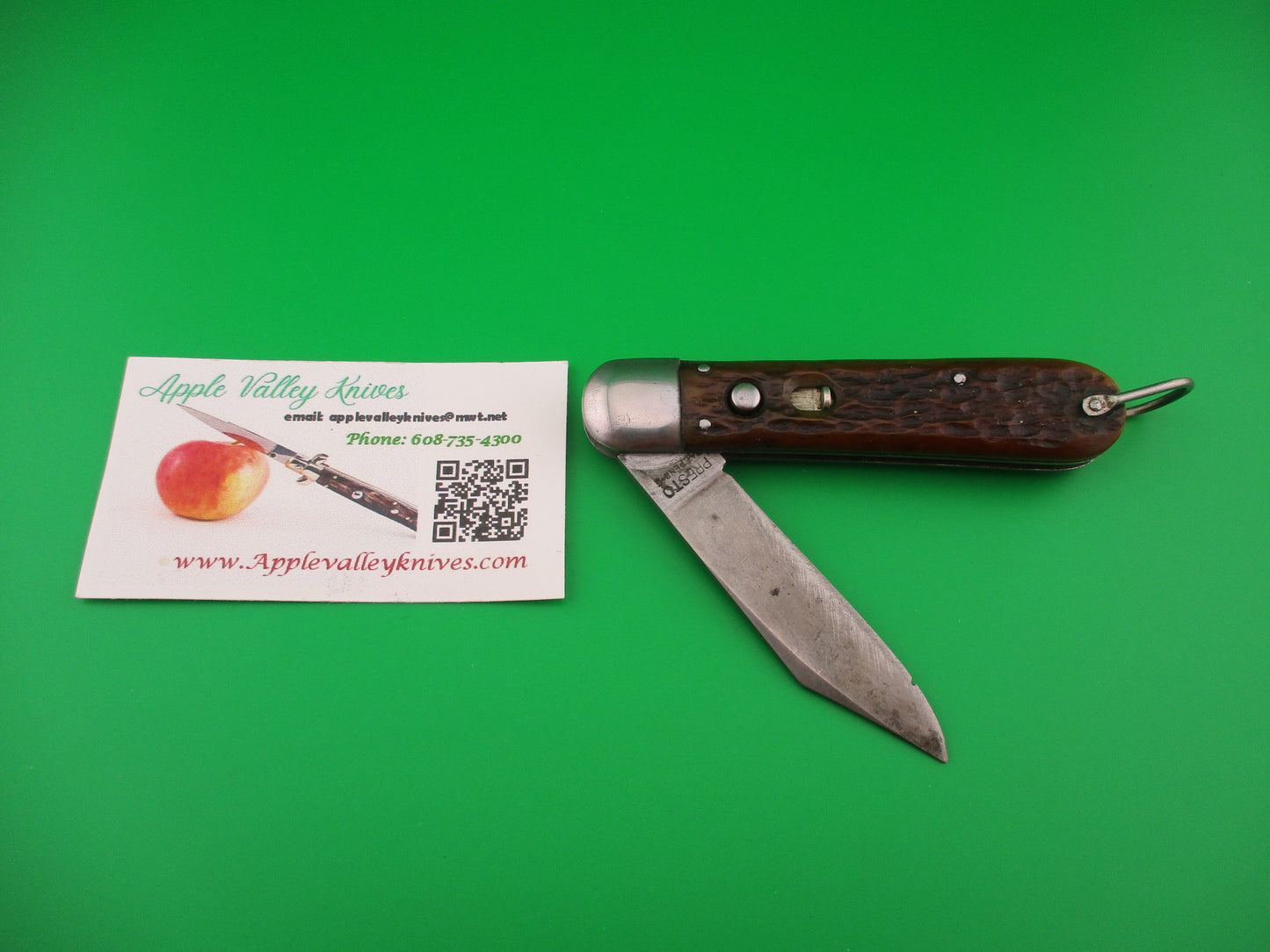 PRESTO M2 Bone WWII 1940s Geo Schrade vintage Paratrooper automatic knife