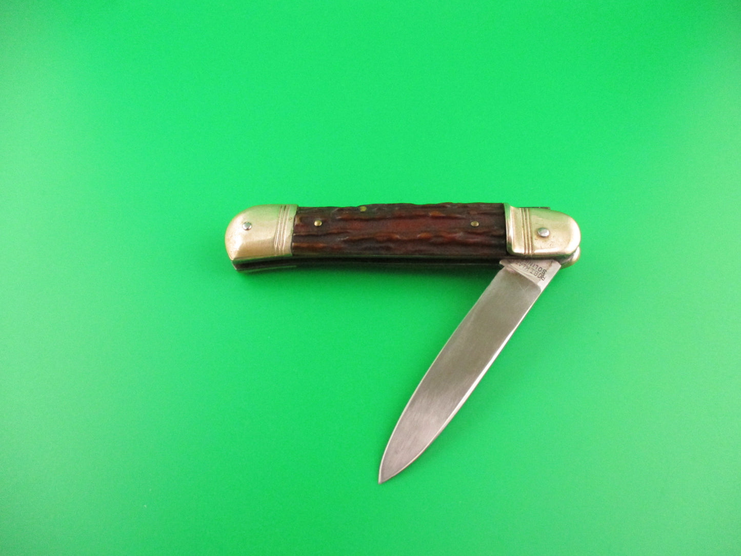 ROSTFREI KISSING CRANE 10cm German Stag Lever vintage automatic knife