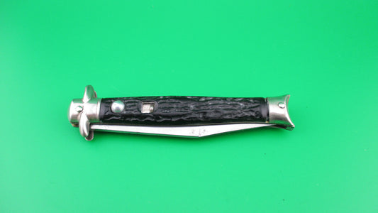 Colonial SHUR-SNAP Fishtail (bowtie) Black switchblade knife