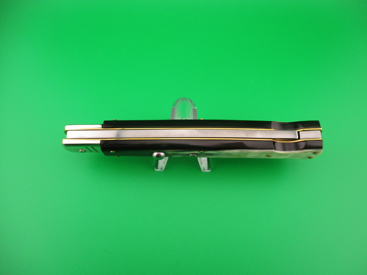 DM Dolphins 28cm Italian SHARK Bayonet lockback Horn handled automatic knife