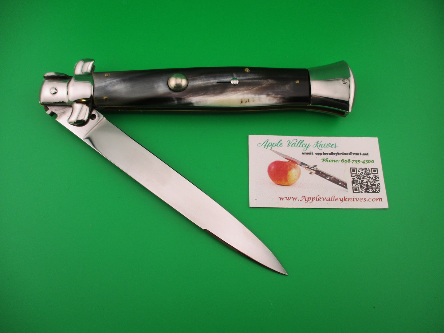 INOX 38cm Italian Stiletto swivel bolster vintage 1970s automatic knife