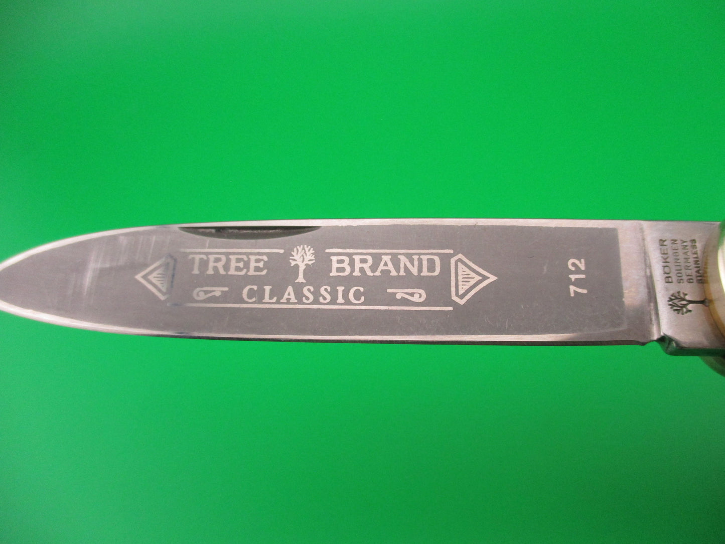 BOKER TREE BRAND CLASSIC 712 11cm German Lever automatic knife Black stag