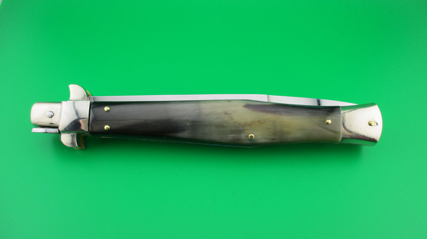 RENZO PASCOTTO Maniago Italy 35cm Italian Flatguard Picklock Wasp Brazilian horn switchblade knife