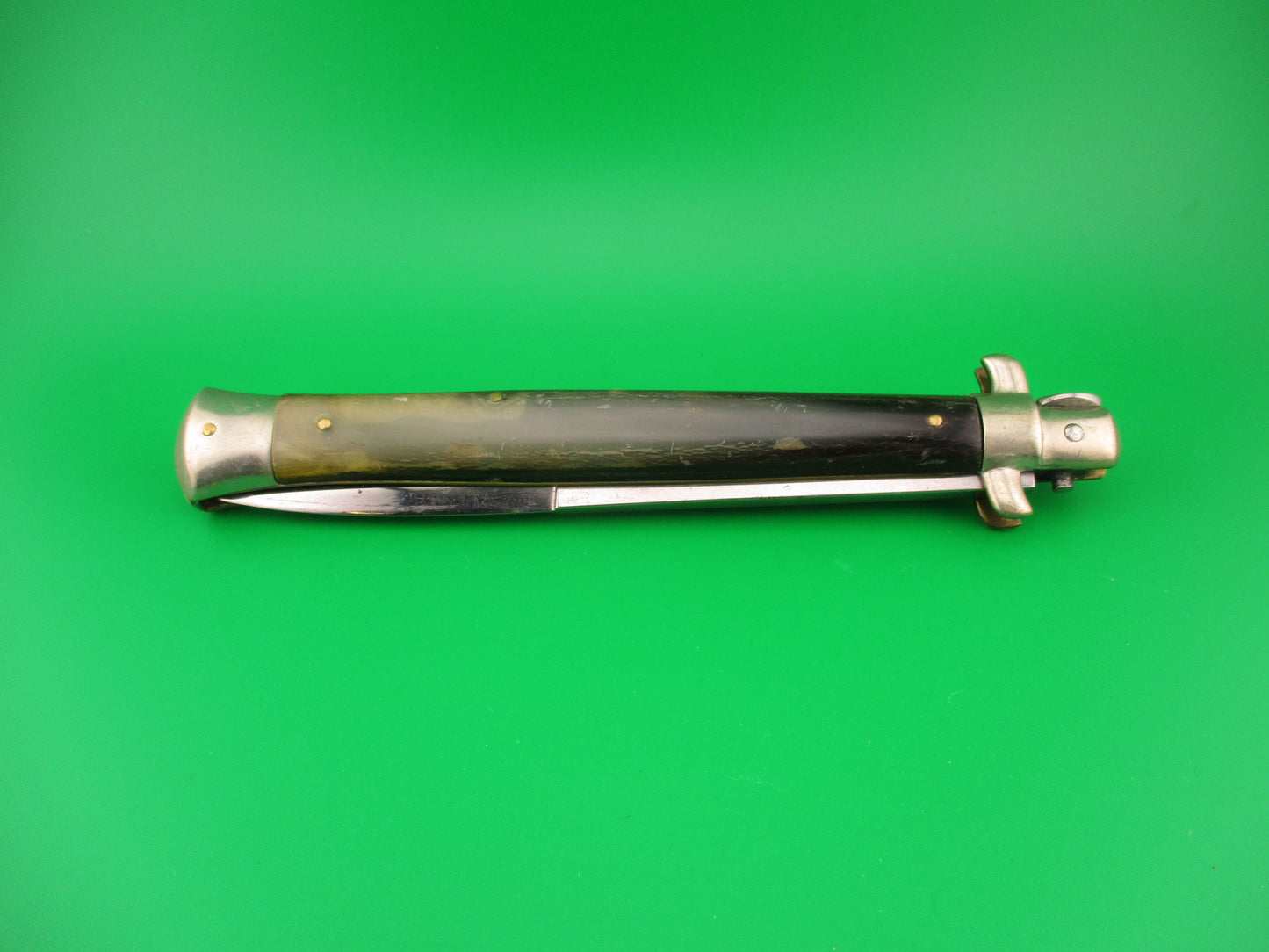 S.M. CO 33cm Italian Picklock Brazilian horn 1950s vintage automatic knife SMCO