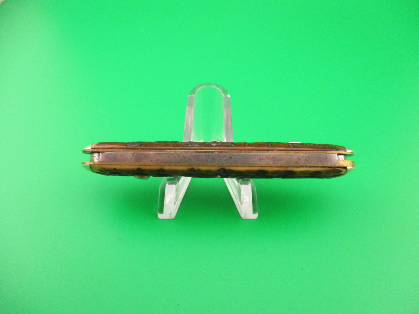 Schrade Cut Co Large Early Double Pick bone Clip/pen Tip bolsters automatic knife 7503 3/4T