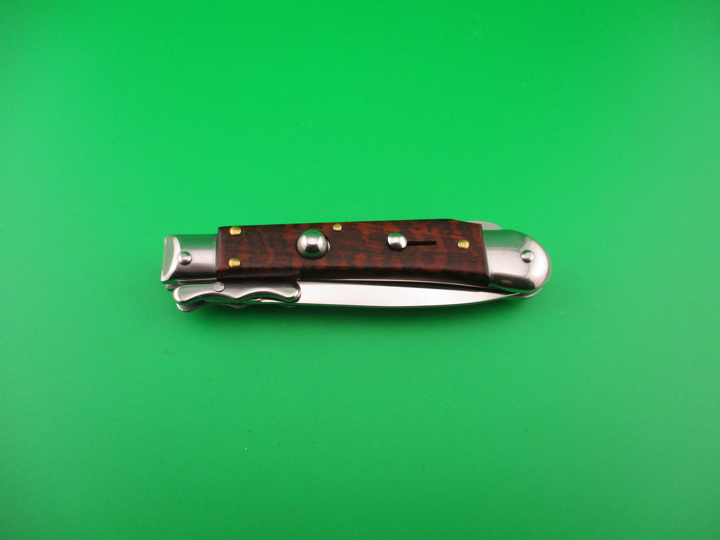 AKC World 19cm Italian style Medici Snake wood Swing guard automatic knife NIB