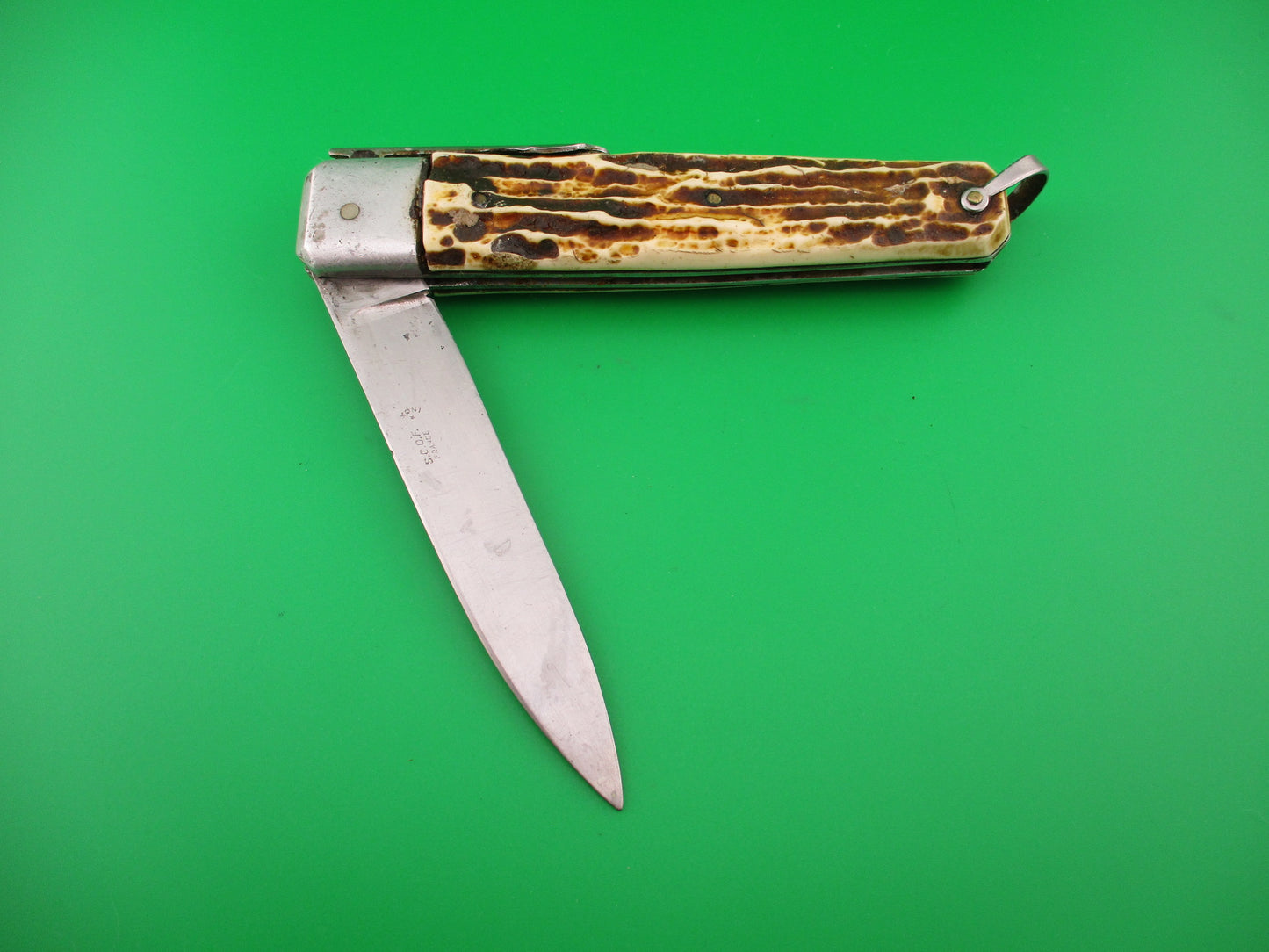 SCOF FRANCE INOX 24cm French Coffin Backspring release automatic knife