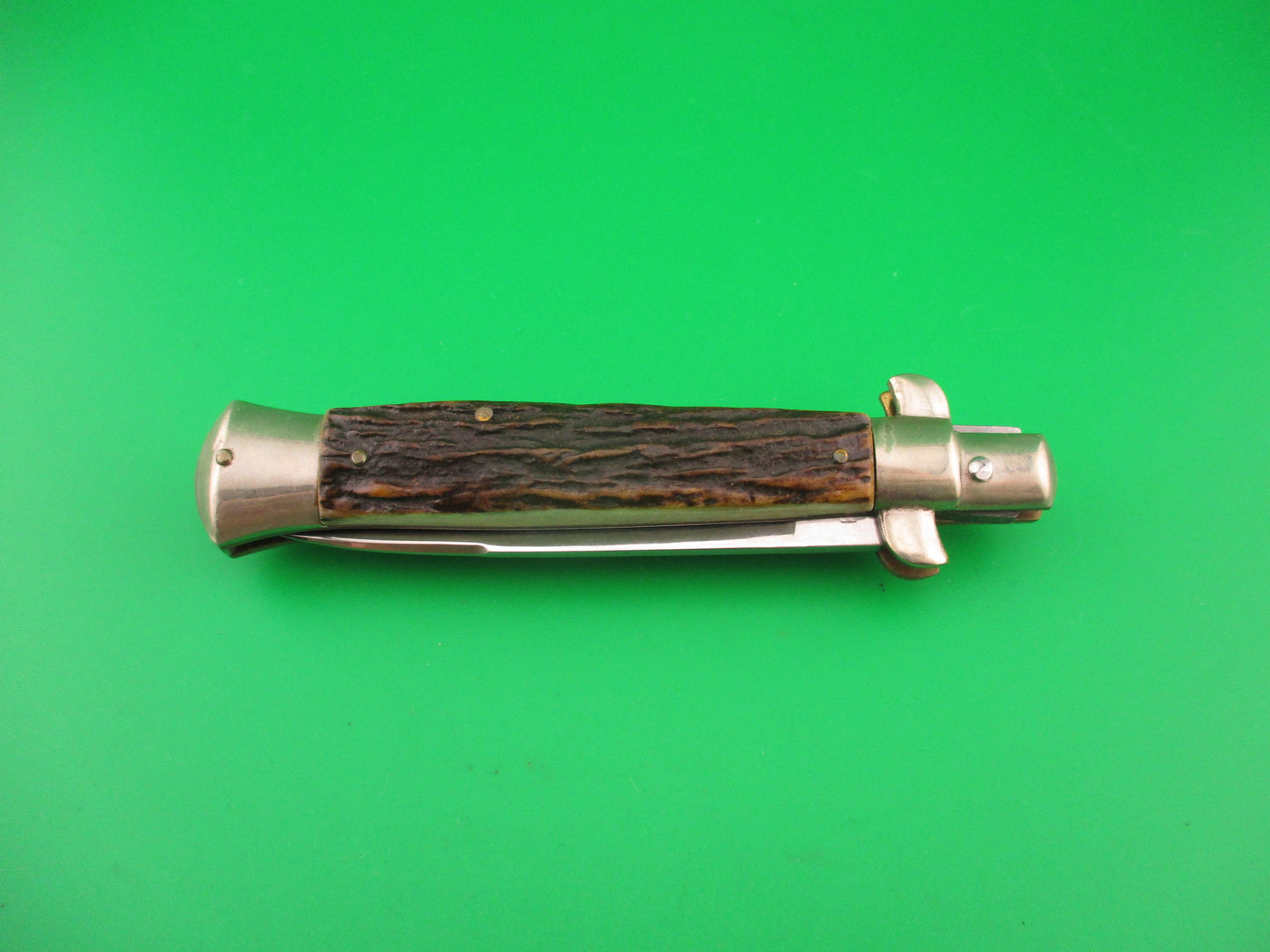 Rostfrei 4 (slant) 20cm Italian BoBc Stag vintage automatic knife