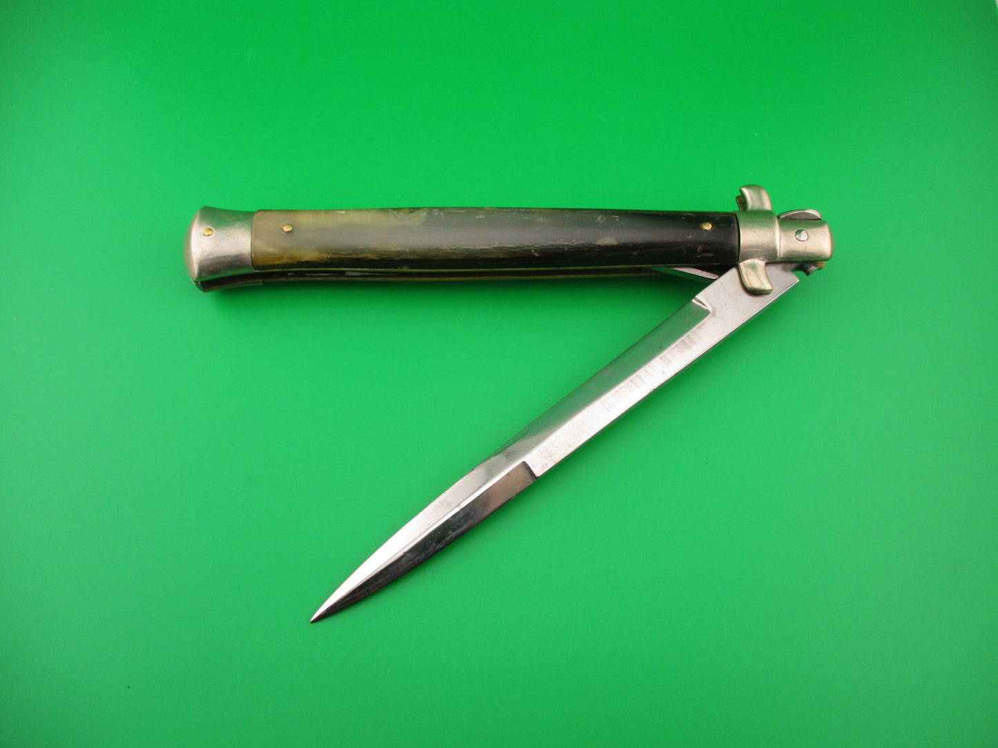 S.M. CO 33cm Italian Picklock Brazilian horn 1950s vintage automatic knife SMCO