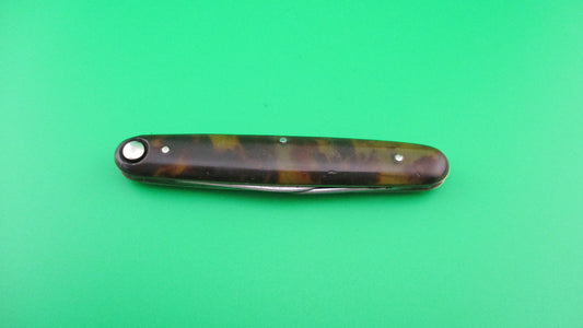 Press Button Knife Co medium double Tortoise celluloid automatic knife
