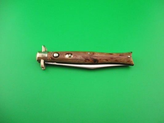 PRESTO PAT JAN 30, 40 Bowtie #5500 Carmel Cream Swirl vintage automatic knife