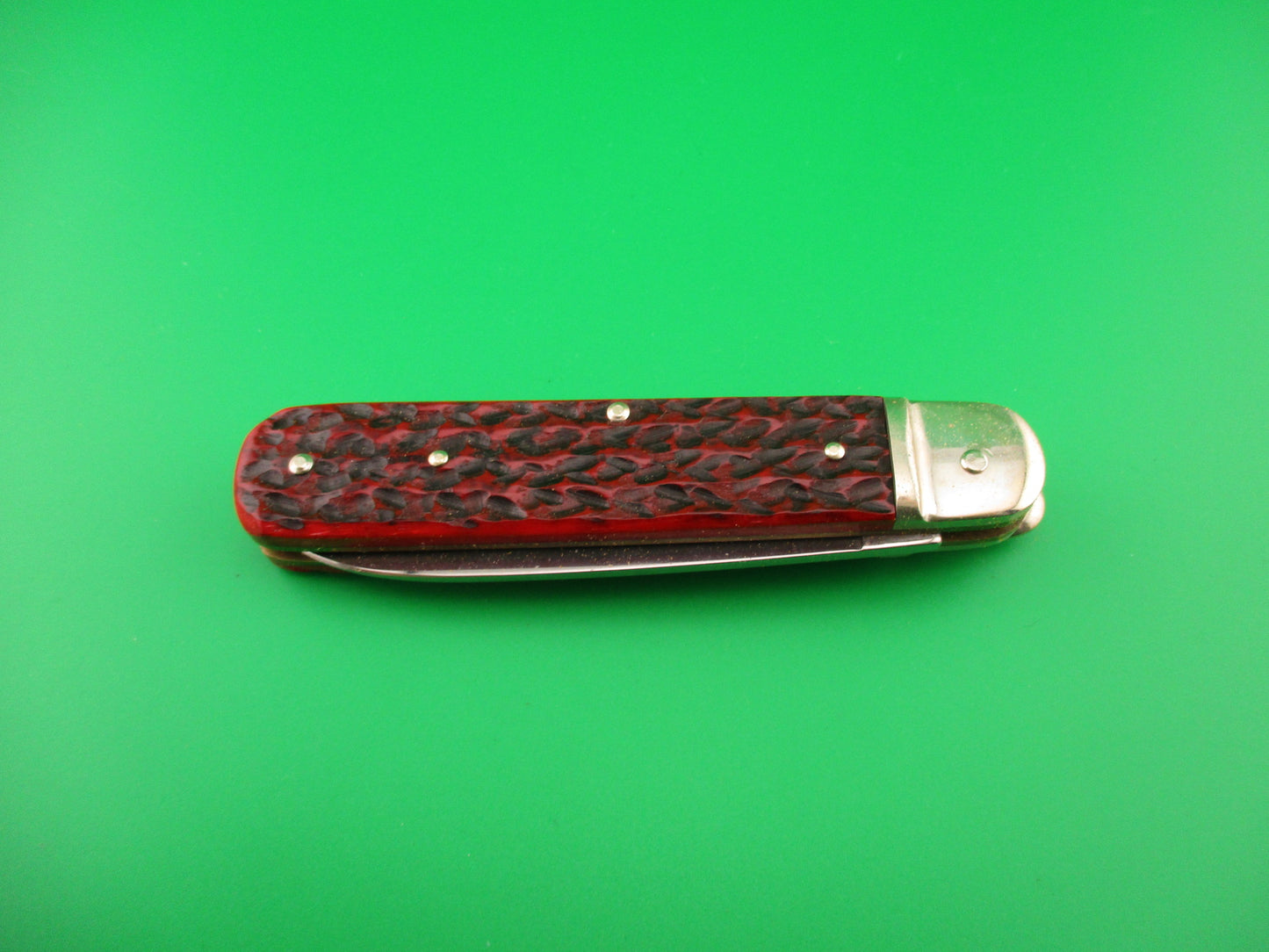 BOKER TREE BRAND CLASSIC 712 11cm German Lever automatic knife Red jigged bone