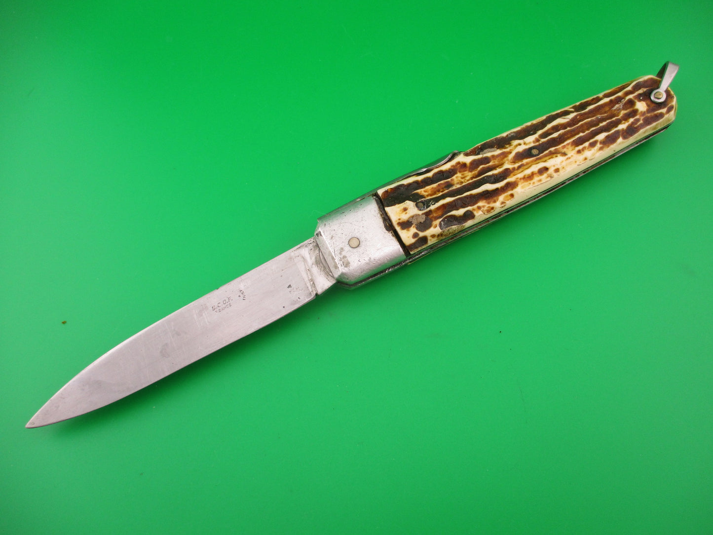 SCOF FRANCE INOX 24cm French Coffin Backspring release automatic knife