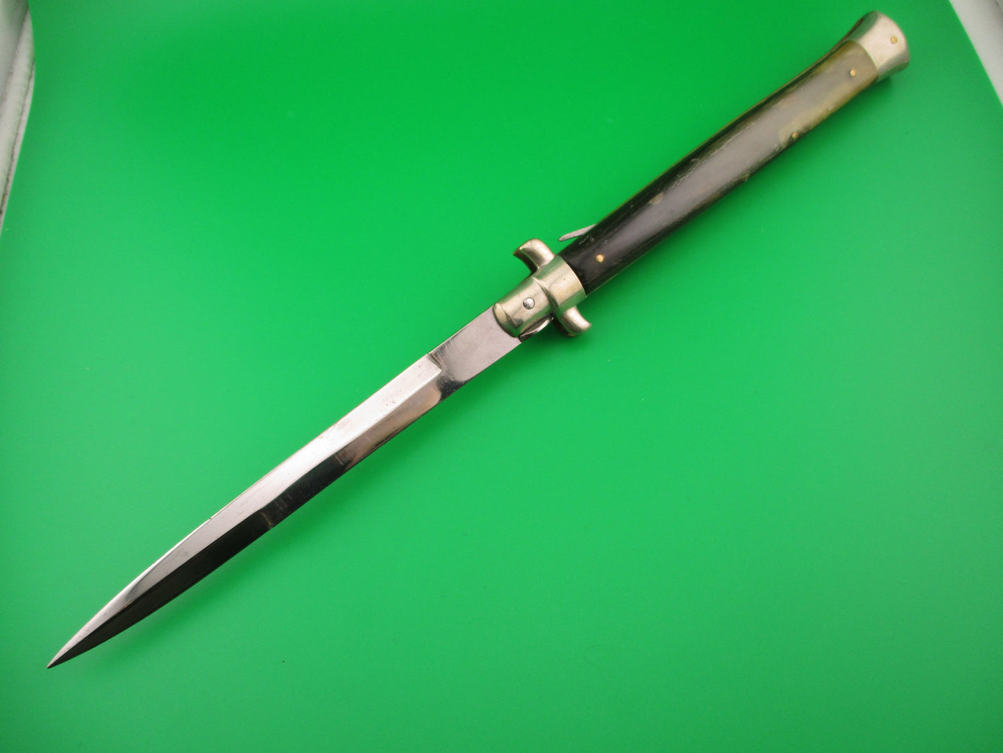 S.M. CO 33cm Italian Picklock Brazilian horn 1950s vintage automatic knife SMCO