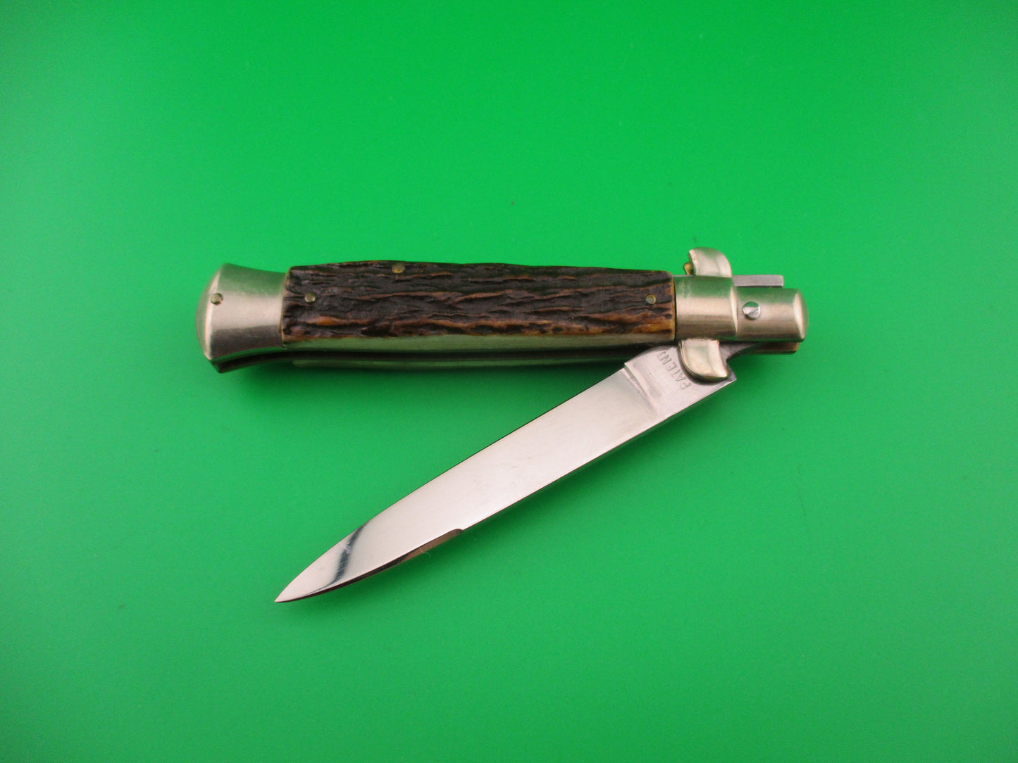 Rostfrei 4 (slant) 20cm Italian BoBc Stag vintage automatic knife
