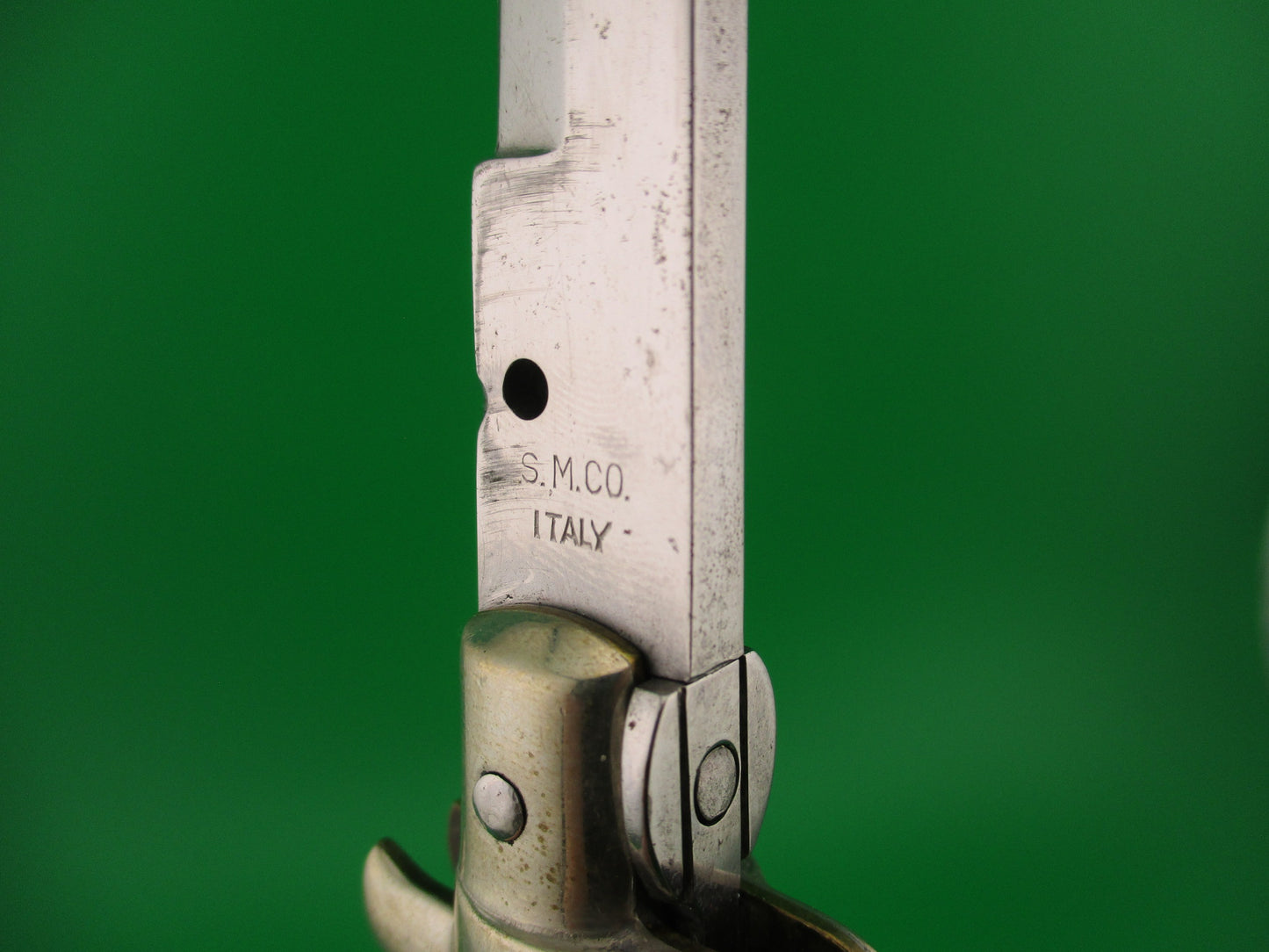 S.M. CO 33cm Italian Picklock Brazilian horn 1950s vintage automatic knife SMCO