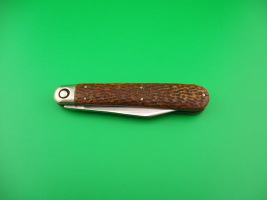 Press Button Knife Co #1000 INVINCIBLE antique bone handled switchblade knife