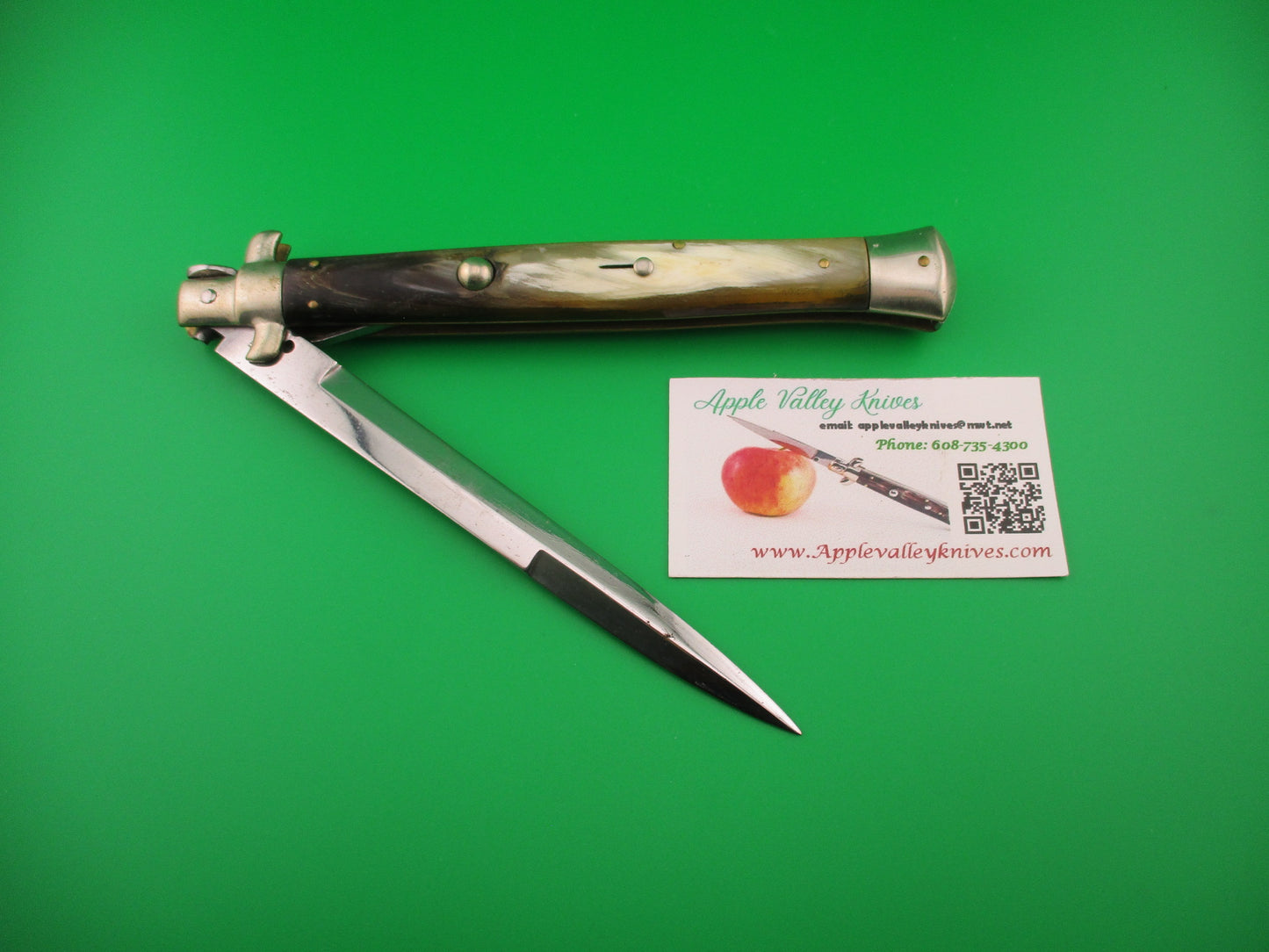 S.M. CO 33cm Italian Picklock Brazilian horn 1950s vintage automatic knife SMCO