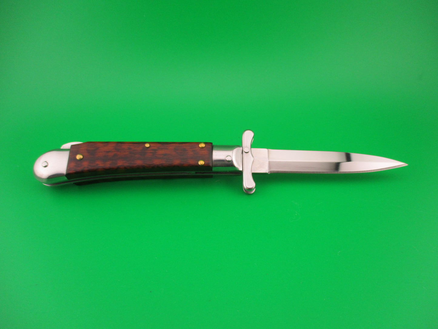 AKC World 19cm Italian style Medici Snake wood Swing guard automatic knife NIB