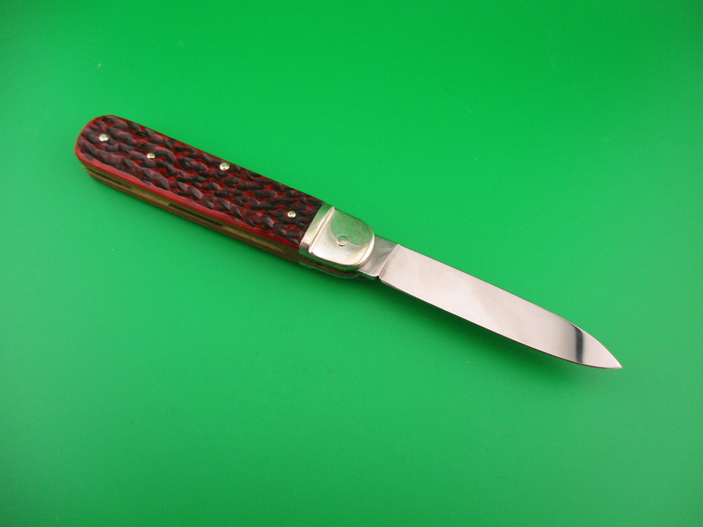 BOKER TREE BRAND CLASSIC 712 11cm German Lever automatic knife Red jigged bone