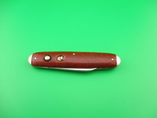 SCHRADE CUT CO Large 3 3/4" double Cocobolo Celluloid & tip bolsters automatic knife