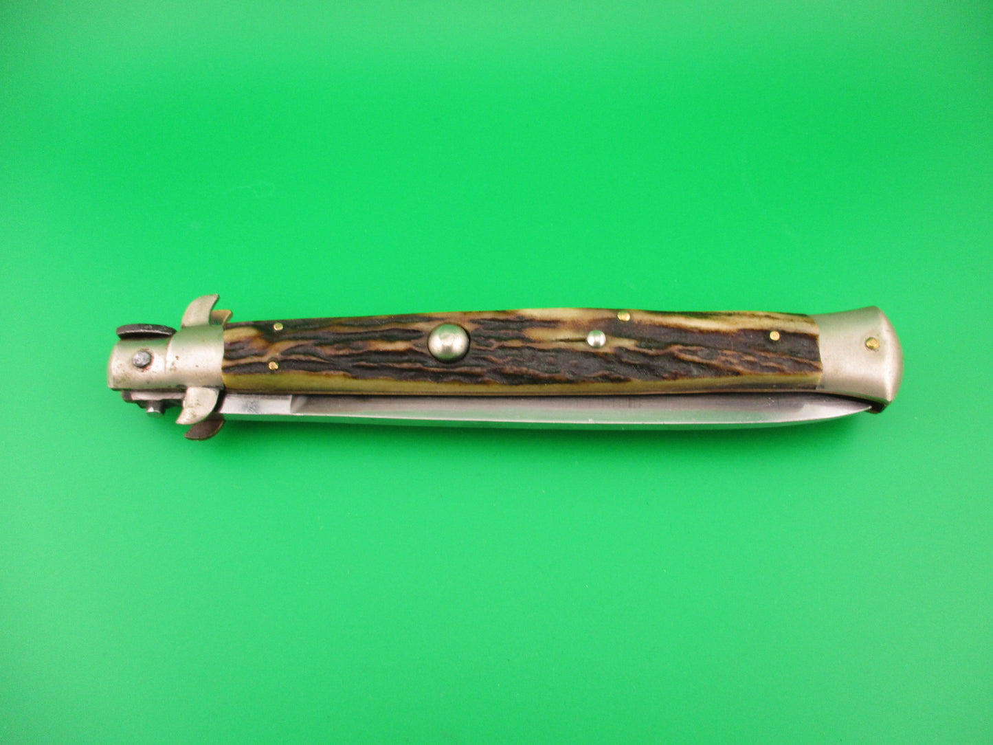 ROSTFREI 33cm Italian Transitional Stag 5mm Flat grind Vintage automatic knife