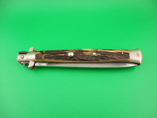 ROSTFREI 33cm Italian Transitional Stag 5mm Flat grind Vintage automatic knife