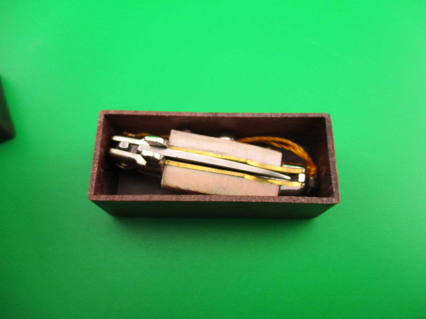 INOX 7cm Italian Tiny Stag Picklock keychain vintage 1970s automatic knife