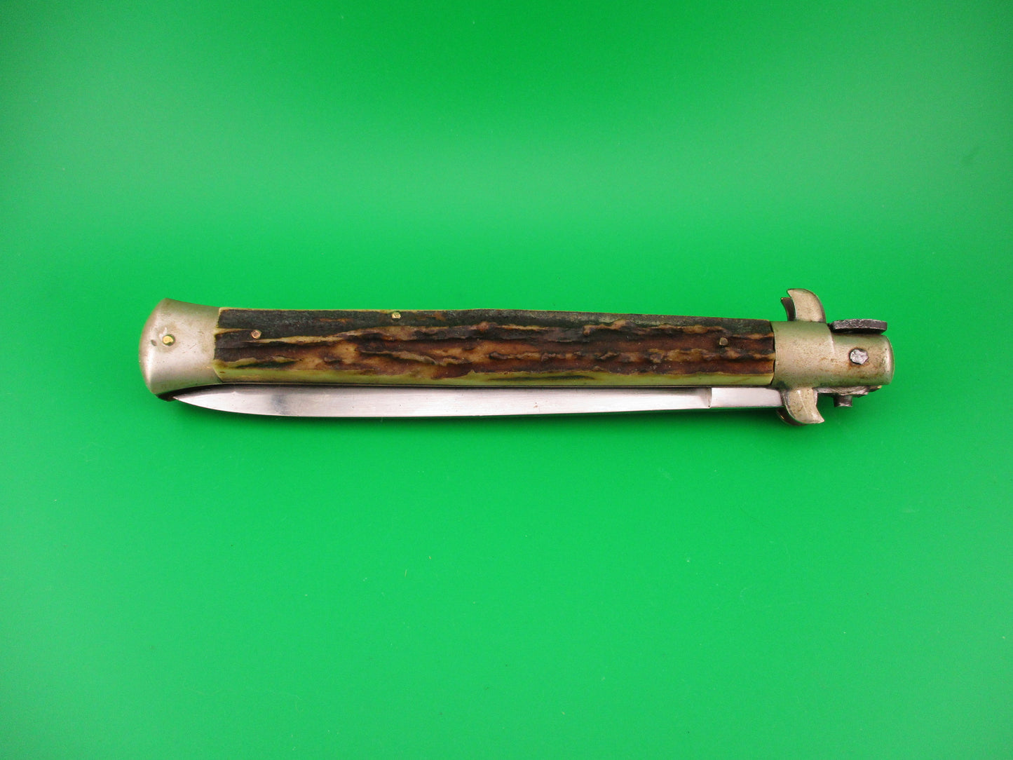 ROSTFREI 33cm Italian Transitional Stag 5mm Flat grind Vintage automatic knife