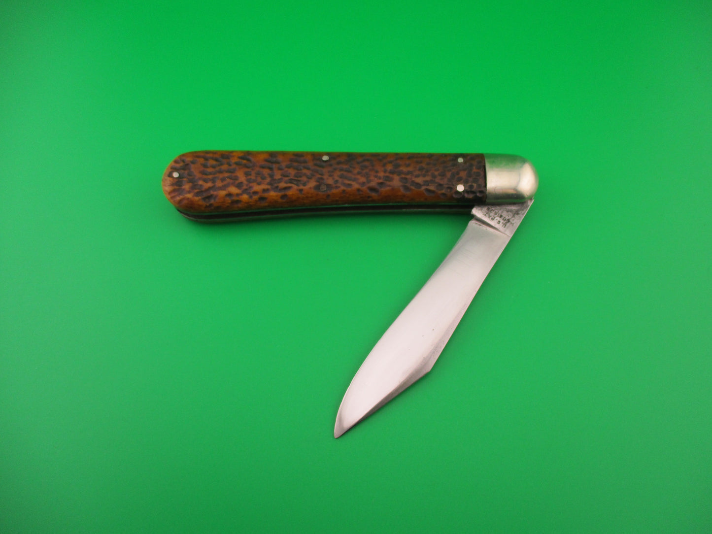 Press Button Knife Co #1000 INVINCIBLE antique bone handled switchblade knife