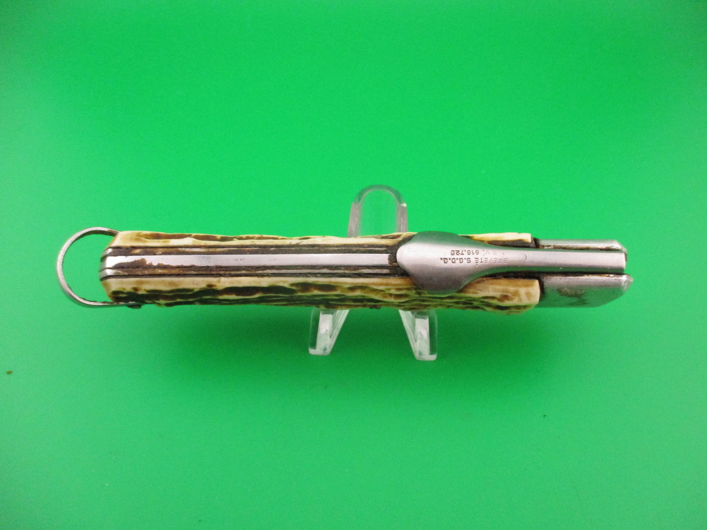 SCOF FRANCE INOX 24cm French Coffin Backspring release automatic knife