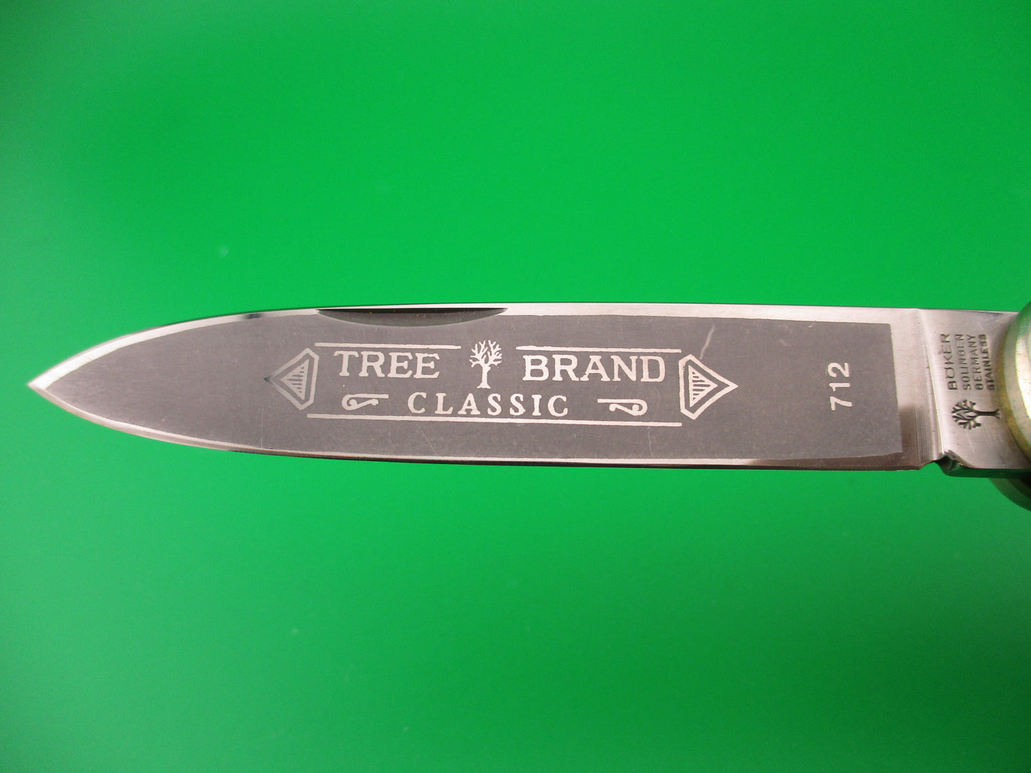BOKER TREE BRAND CLASSIC 712 11cm German Lever automatic knife Red jigged bone
