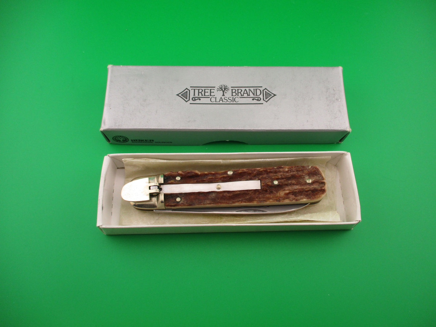 BOKER TREE BRAND 715 11cm German Lever Stag Classic automatic knife