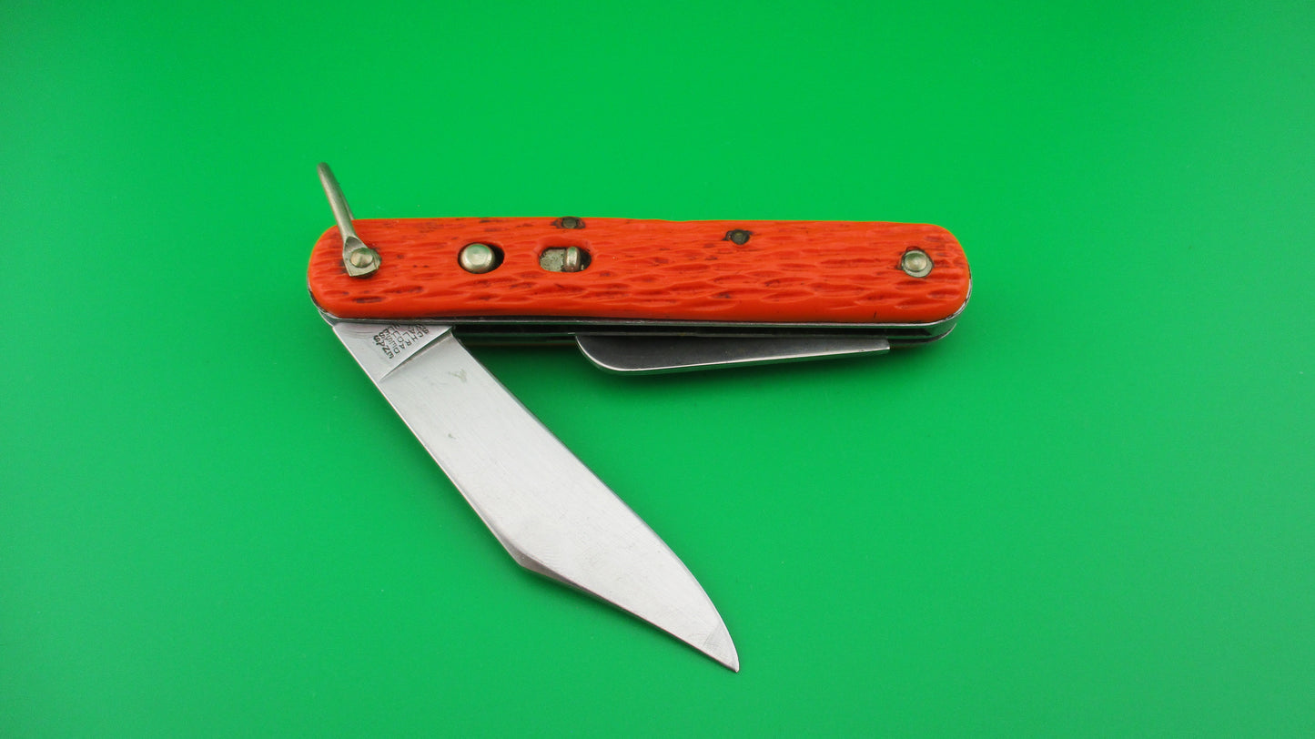 z Schrade Walden vintage MC1 Orange military paratrooper switchblade