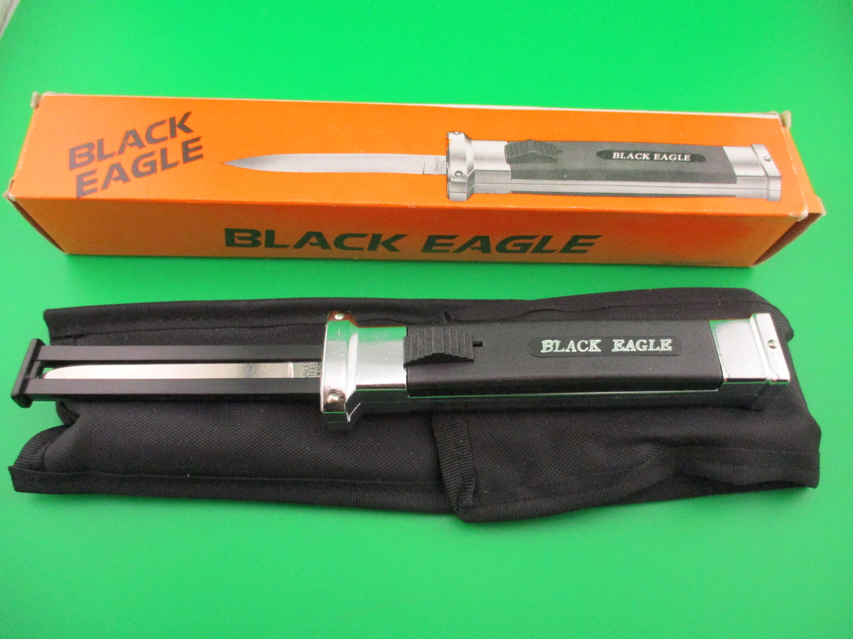 STAINLESS STEEL BLACK EAGLE 21cm Korean Retracting Guard automatic knife