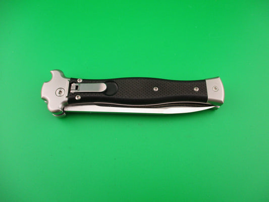 AGA CAMPOLIN ZERO 22cm Italian Inverted leverlock black automatic knife